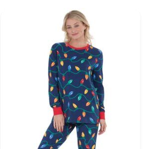 Pajamagram Christmas Light Pajamas, TOP ONLY, Women's M